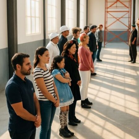 Ejercicio de confianza con personal de atención al público empresa sector formación profesional y educación